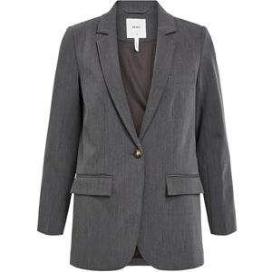 Object Women's Objsigrid L/S Noos Blazer, Medium Grey Melange, 8 Object Women's Objsigrid L/S Noos Blazer, Medium Grey Melange, 8
