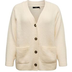 VERO MODA CURVE Vmcboom LS V-Neck Button Cardigan G Cur Plus Size, Birch, L VERO MODA CURVE Vmcboom LS V-Neck Button Cardigan G Cur Plus Size, Birch, L