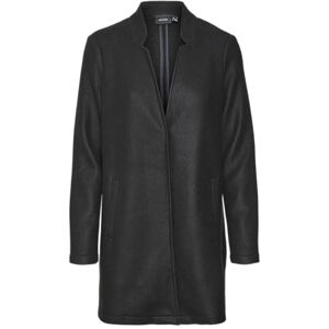 VERO MODA VMBrushedkatrine Women's Short Coat Long Jacket with Stand-Up Collar, Black/detail: solid., M VERO MODA VMBrushedkatrine Women's Short Coat Long Jacket with Stand-Up Collar, Black/detail: solid., M