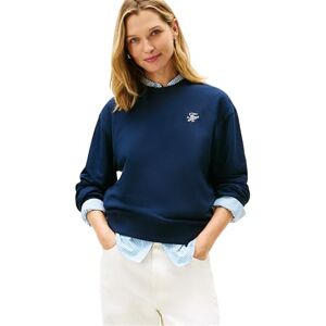 Tommy Hilfiger Women's TH SCRIPT REG TERRY SWTSHRT WW0WW49418 Pullover Sweatshirt, BLUE (Dark Night Navy), S Tommy Hilfiger Women's TH SCRIPT REG TERRY SWTSHRT WW0WW49418 Pullover Sweatshirt, BLUE (Dark Night Navy), S