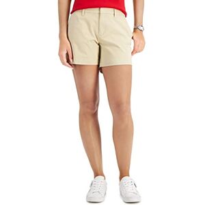 Tommy Hilfiger Women's Hollywood 5" Chino Short-Solid, Khaki, 12 Tommy Hilfiger Women's Hollywood 5" Chino Short-Solid, Khaki, 12