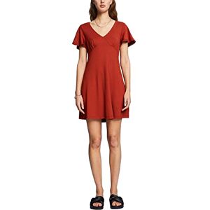 ESPRIT Jersey Dress with Funnel Sleeves, Terracotta, L ESPRIT Jersey Dress with Funnel Sleeves, Terracotta, L