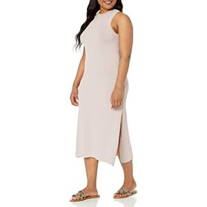The Drop Women's Gabriela High Neck Cut-In A-Line Side-Slit Maxi Sweater Dress, Silver Cloud, S The Drop Women's Gabriela High Neck Cut-In A-Line Side-Slit Maxi Sweater Dress, Silver Cloud, S