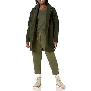 Amazon Essentials Women's Teddy Bear Fleece Oversized-Fit Lapel Jacket, Olive, S Amazon Essentials Women's Teddy Bear Fleece Oversized-Fit Lapel Jacket, Olive, S