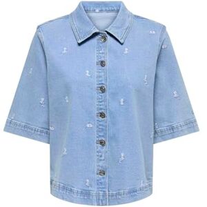 ONLY ONLBELLA Female Denim Shirt, Light Blue (Light Blue Denim), XS ONLY ONLBELLA Female Denim Shirt, Light Blue (Light Blue Denim), XS