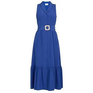 Gina Bacconi Women's Maxi Shirt Dress Cocktail, Blue, XL Gina Bacconi Women's Maxi Shirt Dress Cocktail, Blue, XL