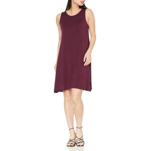 Amazon Essentials Women's Sleeveless Tank Swing Dress (Available in Plus Size), Burgundy, L Amazon Essentials Women's Sleeveless Tank Swing Dress (Available in Plus Size), Burgundy, L