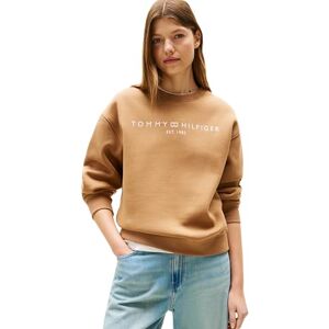 Tommy Hilfiger Women’s Sweatshirt without Hood, Brown (Hickory), XXL Tommy Hilfiger Women’s Sweatshirt without Hood, Brown (Hickory), XXL