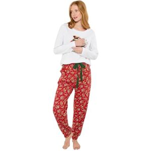 Joe Browns Women's Festive Robin Cuffed Pyjama Set Pajama, Red, L Joe Browns Women's Festive Robin Cuffed Pyjama Set Pajama, Red, L