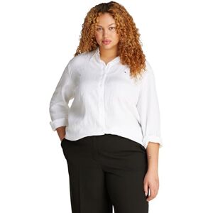 Tommy Hilfiger Women’s Relaxed Fit Linen Shirt, White (Th Optic White), 26 Tommy Hilfiger Women’s Relaxed Fit Linen Shirt, White (Th Optic White), 26