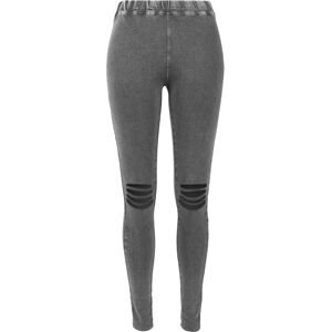 Urban Classics Women's Ladies Cutted Knee Leggings, Grey (Acid Black 706), M UK Urban Classics Women's Ladies Cutted Knee Leggings, Grey (Acid Black 706), M UK