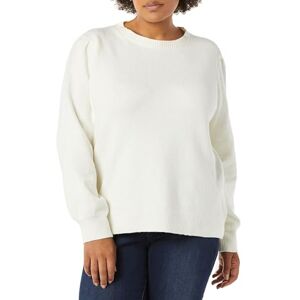 Amazon Essentials Women's Soft Touch Pleated Shoulder Crewneck Jumper, Ivory, XS Amazon Essentials Women's Soft Touch Pleated Shoulder Crewneck Jumper, Ivory, XS