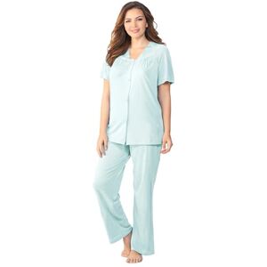 Exquisite Form Women's Coloratura 90807 Plus Size Short Sleeve Pyjama Set Pajama, Azure Mist, XL Exquisite Form Women's Coloratura 90807 Plus Size Short Sleeve Pyjama Set Pajama, Azure Mist, XL