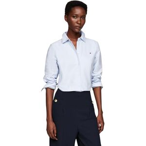Tommy Hilfiger Women’s Oxford Cotton Regular Shirt, Blue (Breezy Blue), 10 Tommy Hilfiger Women’s Oxford Cotton Regular Shirt, Blue (Breezy Blue), 10