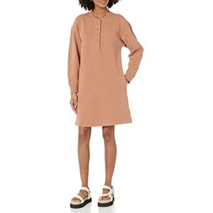 Amazon Essentials Women's Knit Henley Sweatshirt Dress (Available in Plus Size), Light Brown, S Amazon Essentials Women's Knit Henley Sweatshirt Dress (Available in Plus Size), Light Brown, S