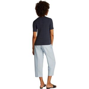 Tommy Hilfiger Women’s Short Sleeve Cable Knit Cardigan, Blue (Dark Night Navy), S Tommy Hilfiger Women’s Short Sleeve Cable Knit Cardigan, Blue (Dark Night Navy), S