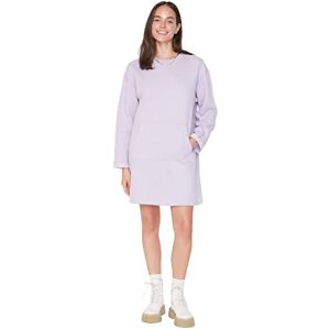 Trendyol Women's Woman Regular Standard Lapel Collar Knit Dress, Lila, M Trendyol Women's Woman Regular Standard Lapel Collar Knit Dress, Lila, M