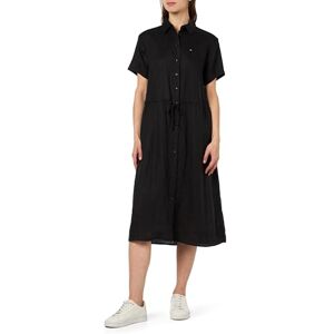 Tommy Hilfiger Women's Linen SS MIDI Shirt Dress Black 36 Tommy Hilfiger Women's Linen SS MIDI Shirt Dress Black 36