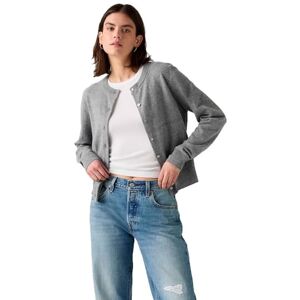 Levi's Tara Super Soft Crewneck Cardi Cardigan Sweater for Women, Dark Heather Grey Br, L Levi's Tara Super Soft Crewneck Cardi Cardigan Sweater for Women, Dark Heather Grey Br, L