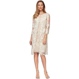 Alex Evenings Women's Midi Scoop Neck Shift Dress with Jacket (Petite and Regular) Special Occasion, Taupe Mock, 14 Alex Evenings Women's Midi Scoop Neck Shift Dress with Jacket (Petite and Regular) Special Occasion, Taupe Mock, 14