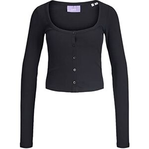 JACK & JONES Women's Jxfunny STR Ls Rib Cardigan JSR Sweater Black JACK & JONES Women's Jxfunny STR Ls Rib Cardigan JSR Sweater Black
