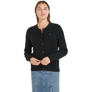 Tommy Hilfiger Women's Cable Knit Cardigan, Black (Black), XXS Tommy Hilfiger Women's Cable Knit Cardigan, Black (Black), XXS