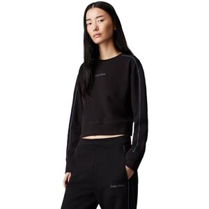 Calvin Klein Women’s Crew Neck Cotton Sweatshirt, Black (Black), L Calvin Klein Women’s Crew Neck Cotton Sweatshirt, Black (Black), L