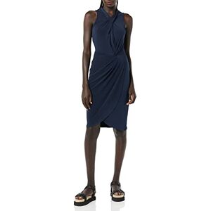 Amazon Essentials Women's Sleeveless Twist Neck Faux Wrap Floral Dress, Navy, XXL Amazon Essentials Women's Sleeveless Twist Neck Faux Wrap Floral Dress, Navy, XXL