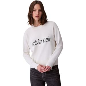 Calvin Klein Women's Graphic Cotton Jumper, Beige (Tofu), S Calvin Klein Women's Graphic Cotton Jumper, Beige (Tofu), S
