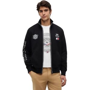 Tommy Hilfiger Unisex Sweatshirt with Zip TH X Cadillac F1 Racing Track Top with Stand Collar, Black (Black), M Tommy Hilfiger Unisex Sweatshirt with Zip TH X Cadillac F1 Racing Track Top with Stand Collar, Black (Black), M