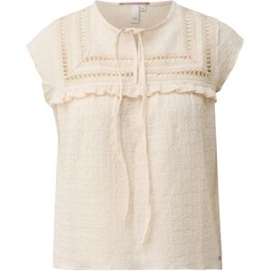 QS s.Oliver Bernd freier GmbH & co. kg/s.Oliver 2181284 Women's Short-Sleeved Blouse Shirt, Cream, XXL QS s.Oliver Bernd freier GmbH & co. kg/s.Oliver 2181284 Women's Short-Sleeved Blouse Shirt, Cream, XXL