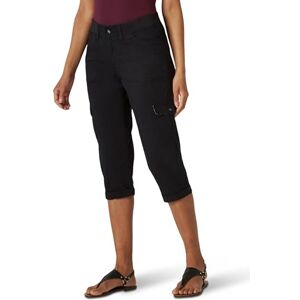 Lee Women's Relaxed-Fit Austyn Knit-Waist Cargo Capri Pant, Black, 14 US Lee Women's Relaxed-Fit Austyn Knit-Waist Cargo Capri Pant, Black, 14 US