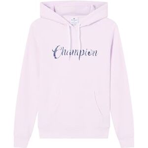 Champion Women's fleece hoodie, rib cuff and hem, front kangaroo pocket, hood with adjustable drawcords, graphic logo Pink Champion Women's fleece hoodie, rib cuff and hem, front kangaroo pocket, hood with adjustable drawcords, graphic logo Pink