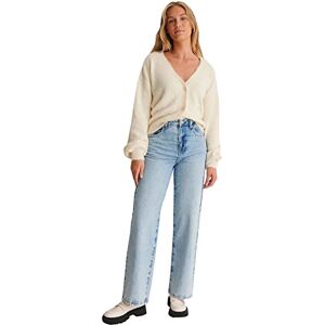 NA-KD Oversized Knitted Cardigan, Ecru, Large NA-KD Oversized Knitted Cardigan, Ecru, Large