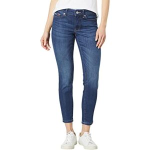 Tommy Hilfiger Women's Skinny Jeans Women's Skinny Mid Rise Ankle Jean, Timor Wash, W26 Tommy Hilfiger Women's Skinny Jeans Women's Skinny Mid Rise Ankle Jean, Timor Wash, W26