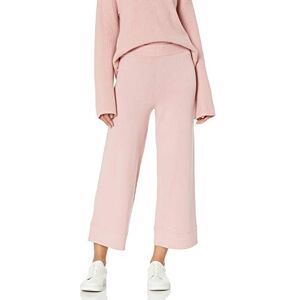 The Drop Women's Bernadette Pull-On Loose-Fit Cropped Sweater Pant, Zephyr Pink, M The Drop Women's Bernadette Pull-On Loose-Fit Cropped Sweater Pant, Zephyr Pink, M