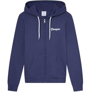 Champion Women's full-zip fleece hoodie, with front pockets, hood with adjustable drawcords, graphic logo Blue Champion Women's full-zip fleece hoodie, with front pockets, hood with adjustable drawcords, graphic logo Blue