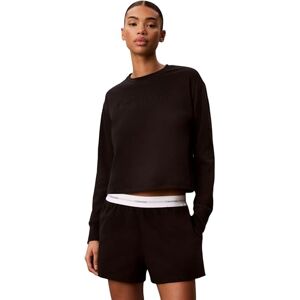 Calvin Klein Women’s Relaxed Crew Neck Stretch Sweatshirt, Black (Black), XS Calvin Klein Women’s Relaxed Crew Neck Stretch Sweatshirt, Black (Black), XS