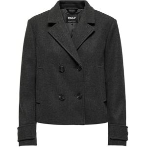 ONLY Womens Onlfreja Life Short Db Jacket Otw Noos Coat, Dark Grey Melange, L UK ONLY Womens Onlfreja Life Short Db Jacket Otw Noos Coat, Dark Grey Melange, L UK