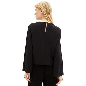 Tom Tailor Denim Women's Lace Up Blouse, 14482 Deep Black, L Tom Tailor Denim Women's Lace Up Blouse, 14482 Deep Black, L