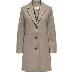 JDY Women's echo Coat OTW Noos Long Coat, Nature/Detail:Melange, S JDY Women's echo Coat OTW Noos Long Coat, Nature/Detail:Melange, S