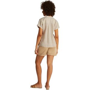 Tommy Hilfiger Women’s Short Sleeve Collarless Linen Blouse, Multicolor (Classic Ithaca/Sandalwood), 14 Tommy Hilfiger Women’s Short Sleeve Collarless Linen Blouse, Multicolor (Classic Ithaca/Sandalwood), 14