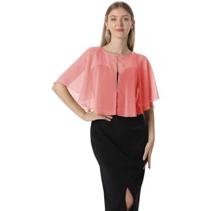 Hotshawl Soft Capelets capes Shawls and Wraps for Dress Chiffon Shrug Wedding Cape Cover Up, Coral, One Size Hotshawl Soft Capelets capes Shawls and Wraps for Dress Chiffon Shrug Wedding Cape Cover Up, Coral, One Size