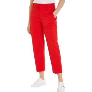 Tommy Hilfiger Women Trousers Slim Fit Chino, Red (Fierce Red), 32 Tommy Hilfiger Women Trousers Slim Fit Chino, Red (Fierce Red), 32