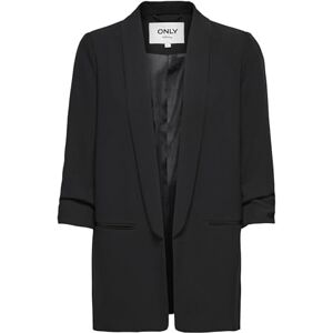 ONLY Women's Onlelly 3/4 Life Tlr Noos Blazer, Black, 14 UK ONLY Women's Onlelly 3/4 Life Tlr Noos Blazer, Black, 14 UK