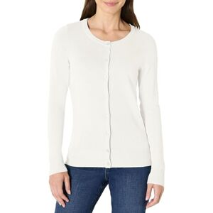 Amazon Essentials Women's Lightweight Crewneck Cardigan Jumper (Available in Plus Size), Ivory, M Amazon Essentials Women's Lightweight Crewneck Cardigan Jumper (Available in Plus Size), Ivory, M