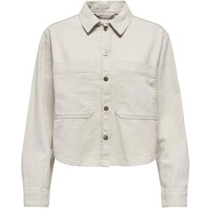 ONLY Women's Onldrew B Shacket CC OTW Jacket, Pumice Stone, S ONLY Women's Onldrew B Shacket CC OTW Jacket, Pumice Stone, S
