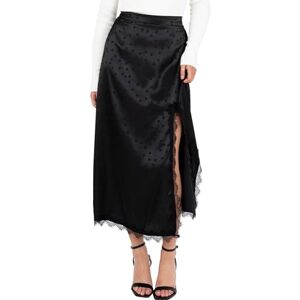 Lovedrobe Women's Midaxi Skirt Ladies Satin Lace Trim Split Hemline Polka Dot Spot Print A-Line Occasion Evening Party Cocktail, Black 38, Black, 10 Lovedrobe Women's Midaxi Skirt Ladies Satin Lace Trim Split Hemline Polka Dot Spot Print A-Line Occasion Evening Party Cocktail, Black 38, Black, 10