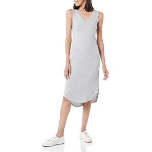 Amazon Essentials Women's Sleeveless Regular-Fit V-Neck Jersey Midi Dress (Previously Daily Ritual), Light Grey Heather, L Amazon Essentials Women's Sleeveless Regular-Fit V-Neck Jersey Midi Dress (Previously Daily Ritual), Light Grey Heather, L