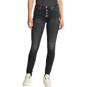 Calvin Klein Women’s Mid Rise Skinny Jeans with Button Placket, Black (Denim Black), 28W/32L Calvin Klein Women’s Mid Rise Skinny Jeans with Button Placket, Black (Denim Black), 28W/32L